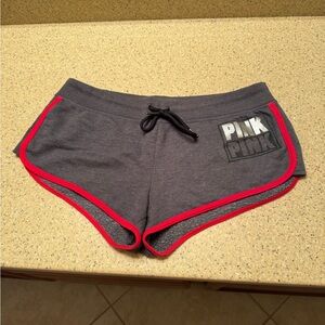 Vintage PINK Victoria's Secret Gray and Red Athletic activewear Shorts size M